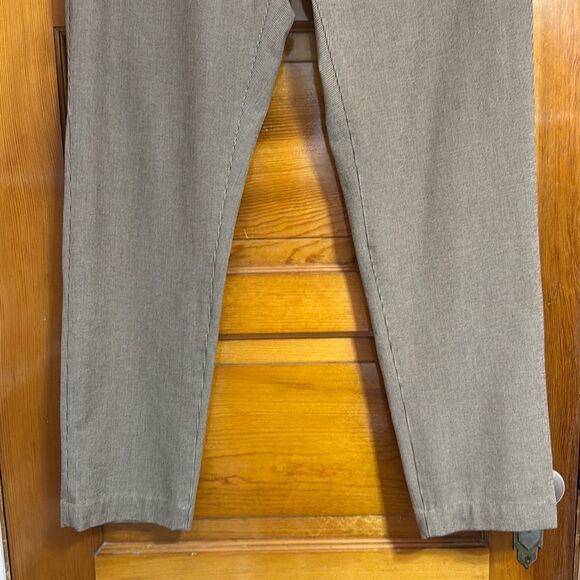 Zara Man Houndstooth Plaid Tan Brown Tapered Dress Pants Men’s US 32 - Picture 3 of 7